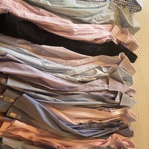 An entire bag of 25 Charles Tyrwhitt shirts size 16/33!   Extra Slim Fit